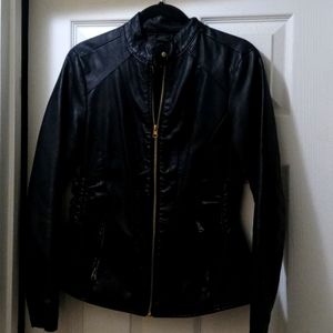 Black leather jacket